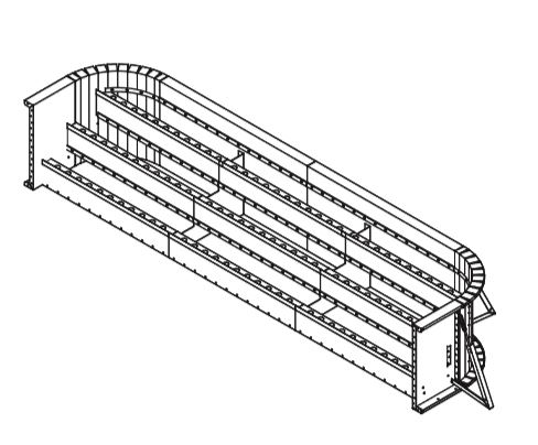 18' Wide Steel Step w/ 2' Radius Corners